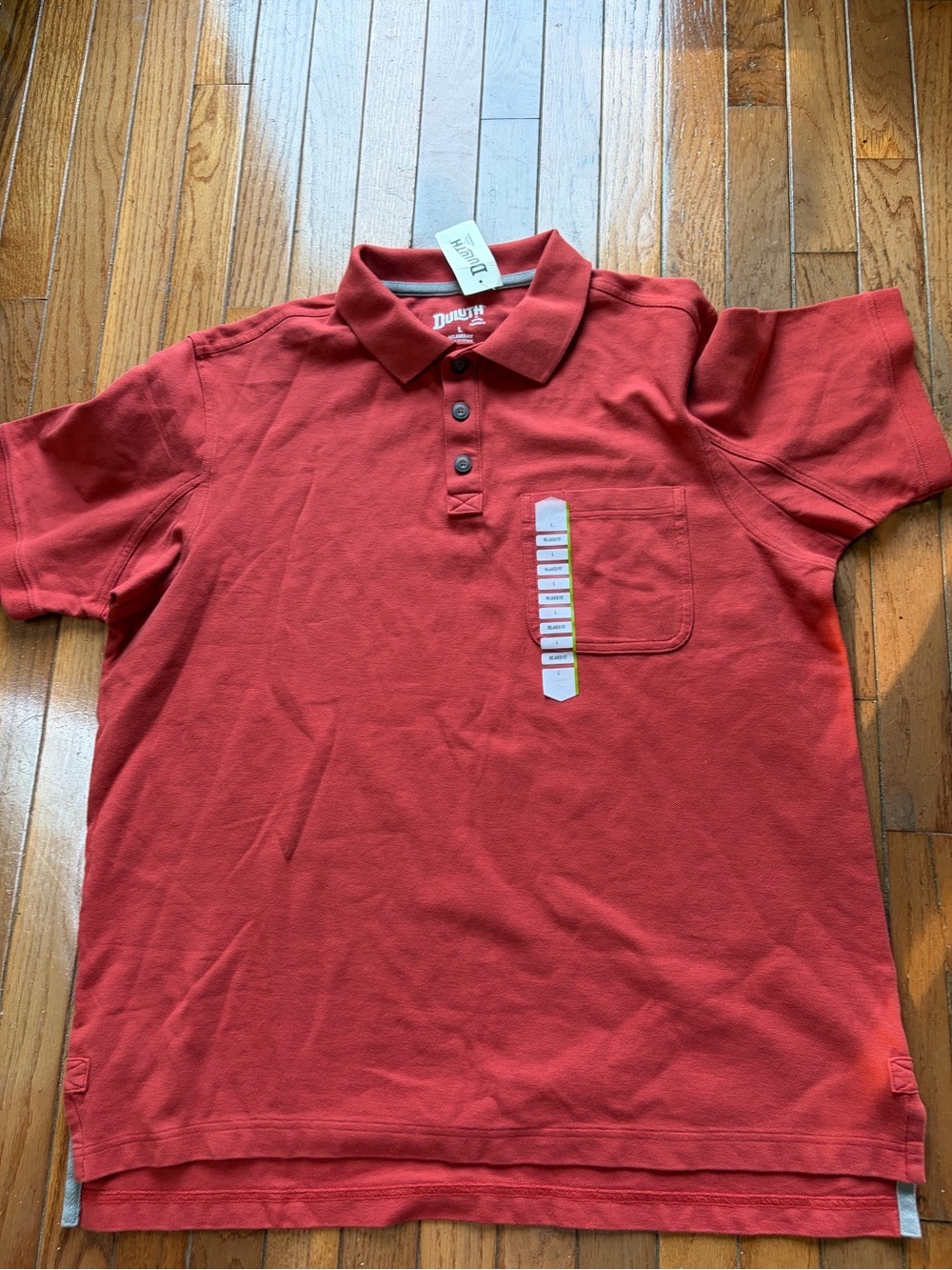 Duluth Trading Co Red Polo with Chest Pocket - men’s large